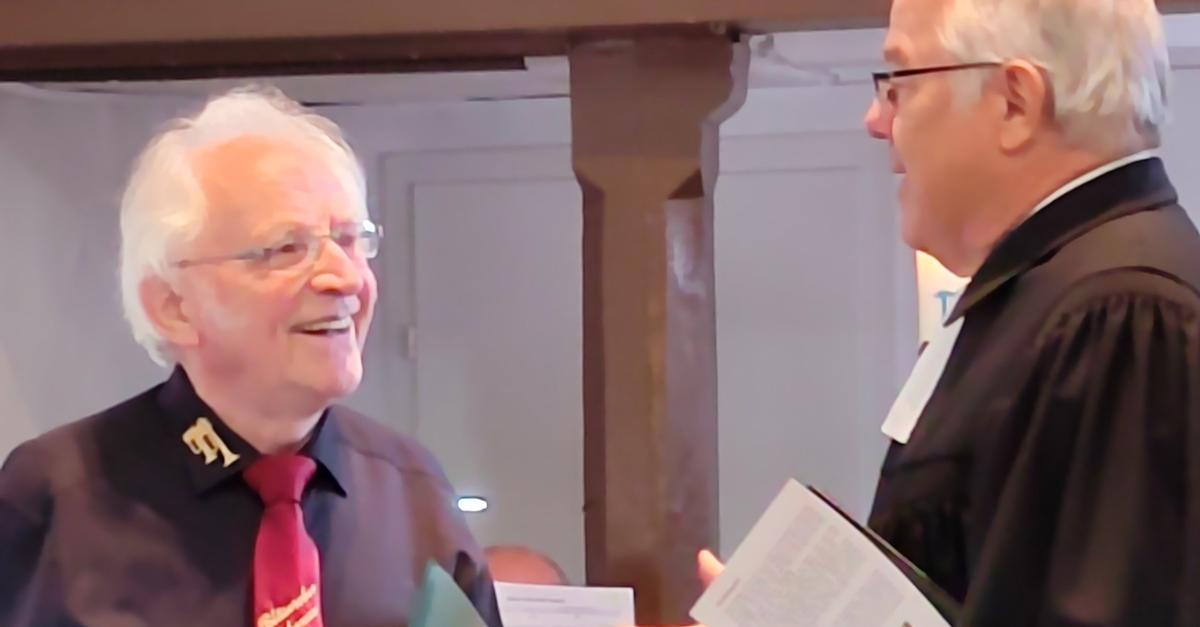 Gottfried Schäfer ist seit 75 Jahren im Bläserchor aktiv